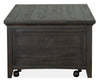 Hanson 50” Traditional Pine Lift Top Coffee Table with Storage and Casters - Graphite | Table à café traditionnelle Hanson de 50 po en pin avec dessus relevable - graphite