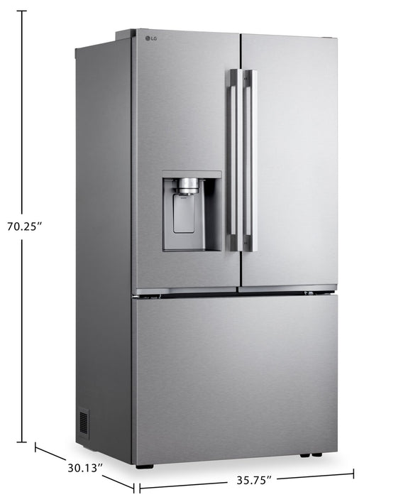 LG 36\" 24 Cu. Ft. Counter-Depth MAX™ Zero Clearance™ French-Door Refrigerator - LF24Z6530S