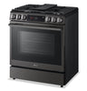 LG 6.3 Cu Ft. Smart Gas Slide-In Range with Air Fry – Black Stainless Steel - LSGL6335Z | Cuisinière intelligente à gaz encastrée LG de 6,3 pi3 avec friture à air – acier inoxydable noir - LSGL6335Z