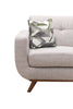 Kort & Co. Freeman 63" Linen-Look Fabric Loveseat with Wood Legs and Tufted Back Cushions - Dove White | Causeuse Freeman de Kort & Co. de 63 po en tissu d’apparence lin avec pattes en bois et coussins de dossier capitonnés - blanc colombe