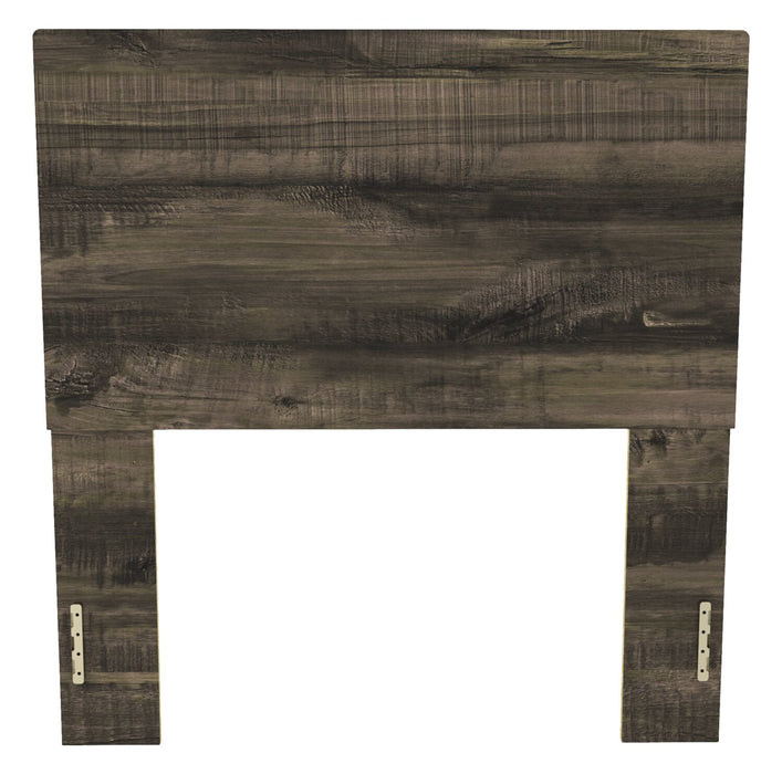 Riley Panel Bed with Headboard & Frame for Kids, Made in Canada, Grey - Twin Size