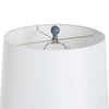 Sadie 31.5" Textured Table Lamp with White Shade – Denim Wash  | Lampe de table texturée Sadie de 31,5 po avec abat-jour blanc - lavis denim