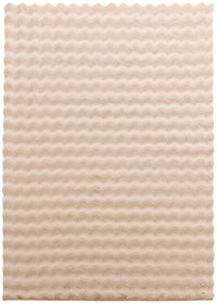 Dream Step Memory Foam Bubble Taupe Faux Fur Area Rug - 5' x 7' 