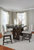 Metro Counter Height 7pc Dining Set with Table & 6 Chairs, Built-in Wine Rack, 66"W - Brown/Beige | Ensemble de salle à manger Metro 7 pièces de hauteur comptoir avec table de 66 po (L), 6 chaises et support à vin intégré - brun et beige