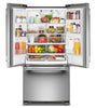 KitchenAid 33" 22 Cu. Ft. Standard-Depth French Door Refrigerator - KRFF333SPS | Réfrigérateur KitchenAid de 22 pi3 et de 33 po de profondeur standard à portes françaises - KRFF333SPS