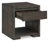 Zelda 24" End Table with Storage and Shelf – Warm Mocha | Table de bout Zelda de 24 po avec rangement et tablette - moka chaud | ZELBRETB