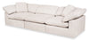 Eclipse Modular 124" Linen-Look Fabric Sofa with Reversible Feather Down Cushions - Linen Beige | Sofa modulaire Eclipse de 124 po en tissu d’apparence lin avec coussins réversibles en duvet et plumes - beige lin