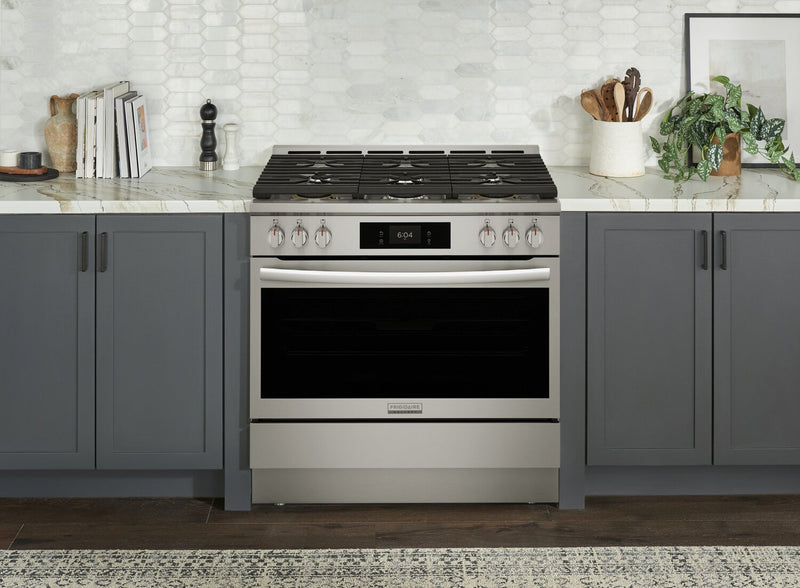 Frigidaire Gallery 36\" 4.6 Cu. Ft. Six-Burner Gas Range with Air Fry - Stainless Steel - GCFG3661AF