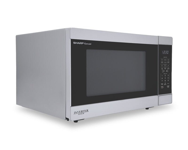 Sharp 1.6 Cu. Ft. Carousel® Countertop Microwave with Inverter Technology - Stainless Steel - SMC1664KSC