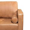 Edge 2-Piece Left-Facing Genuine Leather Sectional with Wood Legs and Removable Back Cushions - Brown | Sofa sectionnel de gauche Edge 2 pièces en cuir véritable avec pattes en bois et coussins de dossier amovibles - brun