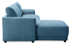 Voyage Modular 3-Piece Left-Facing Fabric Sectional with Removable Back Cushions – Blue | Sofa sectionnel modulaire de droite Voyage 3 pièces en tissu avec coussins de dossier amovibles - bleu