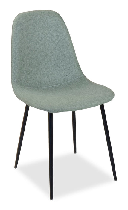 Jax Dining Chair with Polyester Fabric, Metal - Green