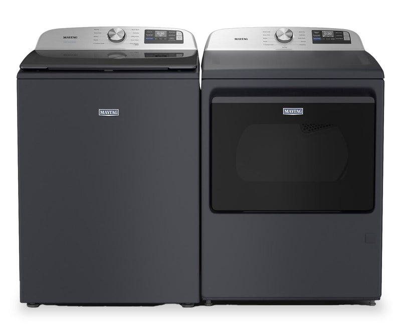 Maytag 6.0 Cu. Ft. Smart Top-Load Washer and 7.4 Cu. Ft. Electric Dryer - Midnight Steel