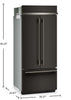 KitchenAid 36" 20.8 Cu. Ft. French Door Bottom Mount Refrigerator - Black Ore - KBFN536SBE | Réfrigérateur KitchenAid de 20,8 pi3 et de 36 po à portes françaises à congélateur inférieur - minerai noir - KBFN536SBE