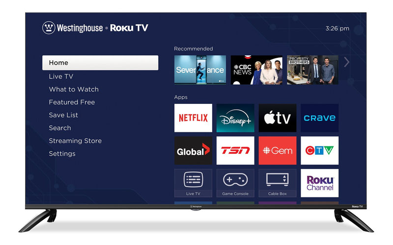Westinghouse 50\" QLED 4K UHD Smart Roku TV (WR50QC5500) – 2025 Model