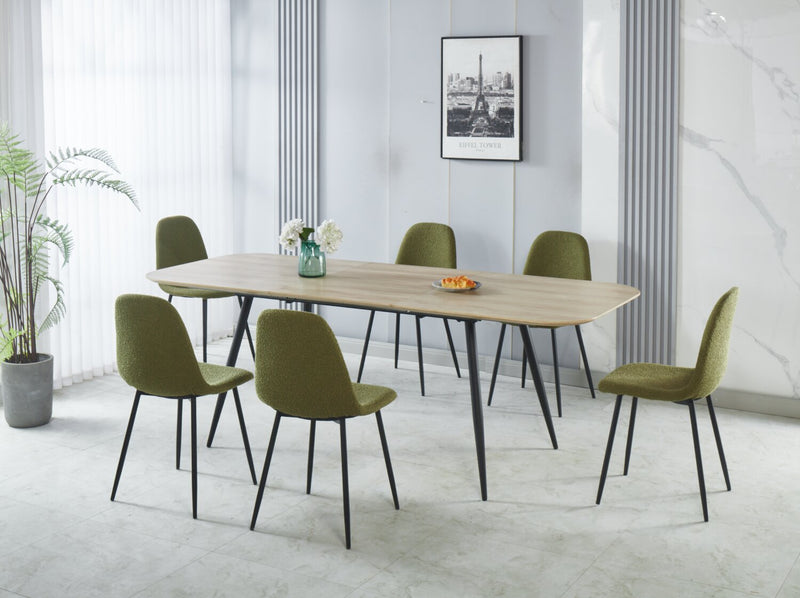 Joss Dining Table with 65-83\"W Butterfly Extension, Metal - Natural