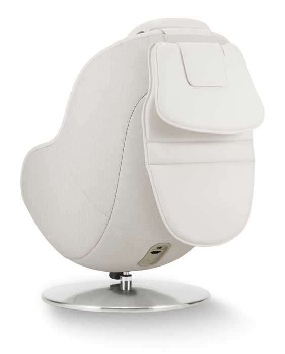 LG 29.6\" Leather-Look Fabric Reclining Massage Chair with Matching Ottoman - Beige