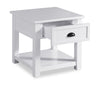 Centennial 24" Modern End Table with Storage and Shelf - White | Table de bout moderne Centennial de 24 po avec rangement et tablette - blanche