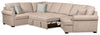 Scott Living Haven 3-Piece Right-Facing Chenille Fabric Cuddler Sleeper Sectional - Taupe | Sofa-lit sectionnel enveloppant de droite Haven de Scott Living 3 pièces en tissu de chenille - taupe