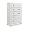Ella Bedroom Chest of Drawers, 5-Drawer, 36"W x 53"H -  White | Commode verticale de chambre à coucher Ella de 36 po (L) x 53 po (H) à 5 tiroirs - blanche