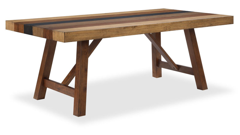 Boden Dining Table, 78\"W, Trestle Base - Brown