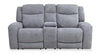 Atlantis 79\" Zero Gravity Fabric Power Reclining Loveseat with Storage Console and USB Ports - Dove Grey