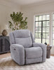 Atlantis 38" Zero Gravity Power Reclining Chair with USB Port - Dove Grey | Fauteuil à inclinaison électrique Atlantis de 38 po en tissu avec port USB et position zéro gravité - gris tourterelle