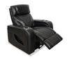 Elite 38" Genuine Leather Massage Power Reclining Chair with Immersive Audio and Power Headrest - Black | Fauteuil de massage à inclinaison électrique Elite de 38 po en cuir véritable avec son immersif et appuie-tête électrique - noir