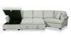 Scott Living Haven 3-Piece Right-Facing Chenille Fabric Cuddler Sleeper Sectional with Storage - Seafoam Blue |  Sofa-lit sectionnel enveloppant de gauche Haven de Scott Living 3 pièces en tissu de chenille avec rangement - écume de mer
