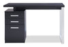 Oscar 47" Reversible Office Desk with Storage – Matte Black | Bureau réversible Oscar de 47 po avec rangement - noir mat