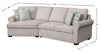 Scott Living Haven 2-Piece Left-Facing Chenille Fabric Cuddler Sectional - Grey | Sofa sectionnel enveloppant de gauche Haven de Scott Living 2 pièces en tissu de chenille - gris