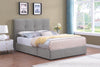 Amos Upholstered Headboard in Grey Fabric, Tufted - Queen Size | Tête de lit rembourrée Amos en tissu gris capitonné - format grand lit