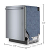 Bosch 500 Series 24'' 44 dBA Built-In Dishwasher Anti-Fingerprint Brushed Steel - SHX65DM5N | Lave-vaisselle encastré Bosch de série 500 de 24 po de 44 dBA en acier brossé résistant aux traces de doigts - SHX65DM5N