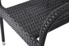 Arizona Outdoor Patio Chair - Hand-Woven Resin Wicker, UV & Weather Resistant - Black | Chaise Arizona pour la terrasse à l’extérieur - osier en résine tressé à la main, résistante aux rayons UV et aux intempéries - noire