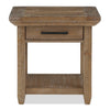 Cedar 24" Rustic End Table with Storage Drawer – Natural Pine | Table de bout rustique Cedar de 24 po avec tiroir de rangement - pin naturel