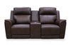 Vibe 76" Genuine Leather Massage Power Reclining Loveseat with Immersive Audio and Power Headrests - Brown | Causeuse de massage à inclinaison électrique Vibe de 76 po en cuir véritable avec son immersif et appuie-têtes électriques - brune