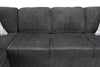 Made in Canada Morgan 2-Piece Left-Facing Chenille Fabric Sofa Bed Sectional with Accent Pillows - Grey | Sofa-lit sectionnel de gauche Morgan 2 pièces fabriqué au Canada en tissu de chenille avec coussins décoratifs - gris