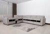 Vault 7-Piece Sectional with Five Storage Chairs and Storage USB Console - Grey | Sofa sectionnel Vault 7 pièces avec 5 fauteuils de rangement et console de rangement avec USB - gris