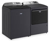 Maytag 6.0 Cu. Ft. Smart Top-Load Washer and 7.4 Cu. Ft. Electric Dryer - Midnight Steel | Laveuse intelligente à chargement par le haut de 6,0 pi³ et sécheuse électrique de 7,4 pi³ de Maytag - acier minuit