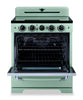 Classic Retro by Unique 30" 3.9 Cu. Ft. Induction Range - Summer Mint Green - UNQ-30CR IC LG | Cuisinière à induction Classic Rétro par Unique de 30 po et de 3,9 pi3 - vert menthe estival - UNQ-30CR IC LG | UNQ30ICG