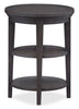 Hanson 18” Round Traditional Pine End Table - Graphite | Table de bout ronde traditionnelle Hanson de 18 po en pin - graphite