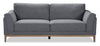 Valley 83.5" Fabric Sofa with Rubberwood Base and Legs - Pewter | Sofa Valley de 83,5 po en tissu avec base et pattes en hévéa - étain