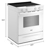 Whirlpool 30" 5.3 Cu. Ft. Electric Smart Range with No Preheat Mode – White - YWSES3330TW | Cuisinière intelligente électrique Whirlpool de 5,3 pi3 et de 30 po avec mode sans préchauffage - blanche - YWSES3330TW