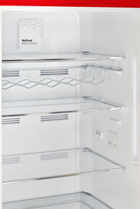 Classic Retro by Unique 24\" 12 Cu. Ft. Bottom-Freezer Refrigerator - Candy Apple Red - UGP-340L AC R