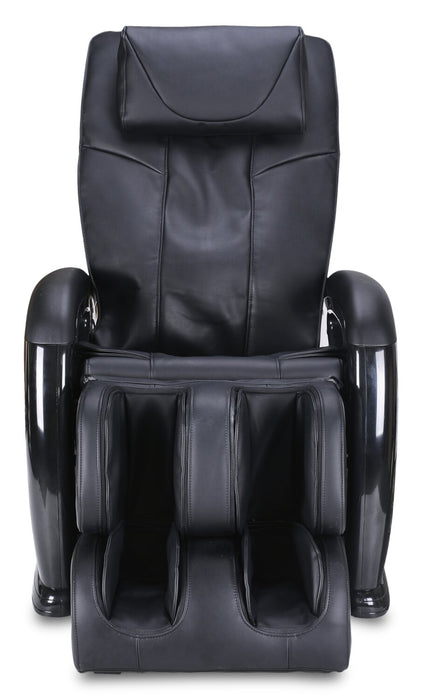 Remedy 30.3\" Faux Leather Reclining Massage Chair - Black