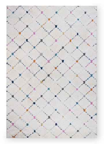 Robin Multi-Colour Moroccan Shag Area Rug - 5'3" x 7'7" 