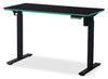 Finch 47" Gaming Office Desk with Electric Height Adjustment and RGB Lighting – Black | Bureau de jeu Finch de 47 po avec réglage électrique de la hauteur et éclairage à DEL RVB - noir