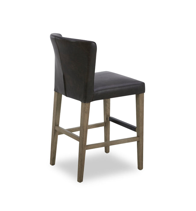 Arlo Counter-Height Stool with Vegan Leather Fabric, 26\"H - Bison Brown