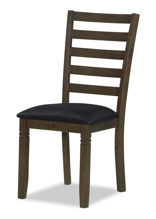 Devon 5pc Dining Set with Table & 4 Chairs - 60\"W, Wood - Dark Brown