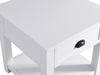 Centennial 24" Modern End Table with Storage and Shelf - White | Table de bout moderne Centennial de 24 po avec rangement et tablette - blanche